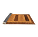 Sideview of Abstract Orange Modern Rug, abs211org