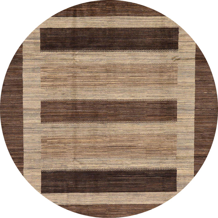 Round Abstract Light Copper Gold Modern Rug, abs211