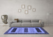 Machine Washable Abstract Blue Modern Rug in a Living Room, wshabs211blu