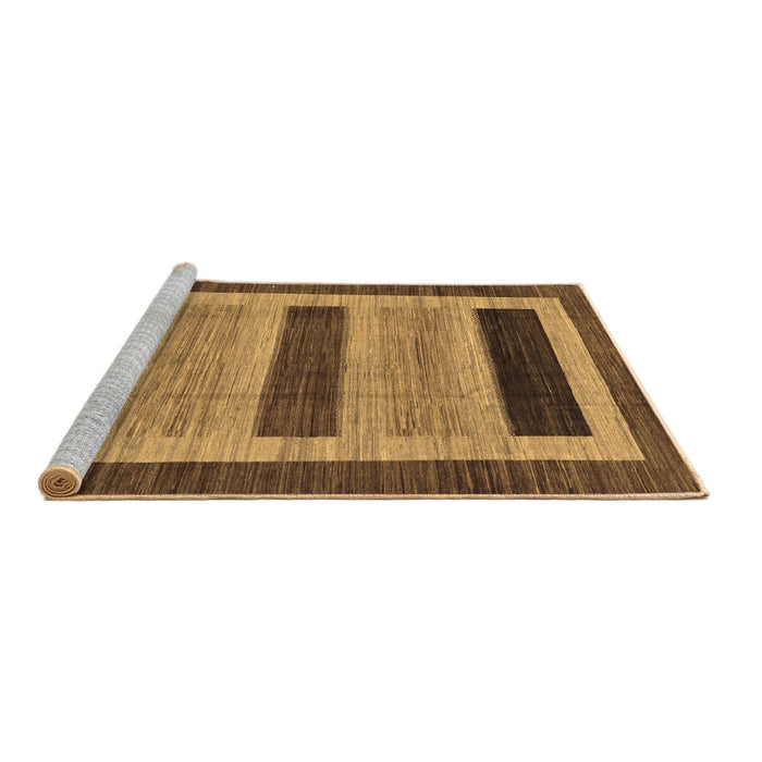 Sideview of Machine Washable Abstract Brown Modern Rug, wshabs211brn