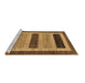 Sideview of Machine Washable Abstract Brown Modern Rug, wshabs211brn