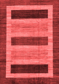 Abstract Red Modern Rug, abs211red