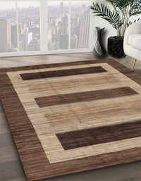 Abstract Light Copper Gold Modern Rug, abs211