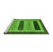 Sideview of Machine Washable Abstract Green Modern Area Rugs, wshabs211grn