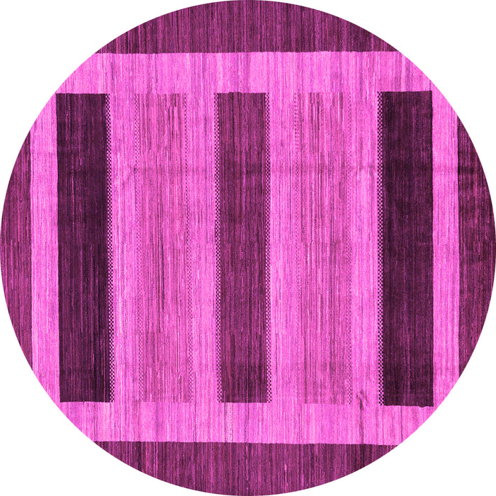 Round Abstract Pink Modern Rug, abs211pnk