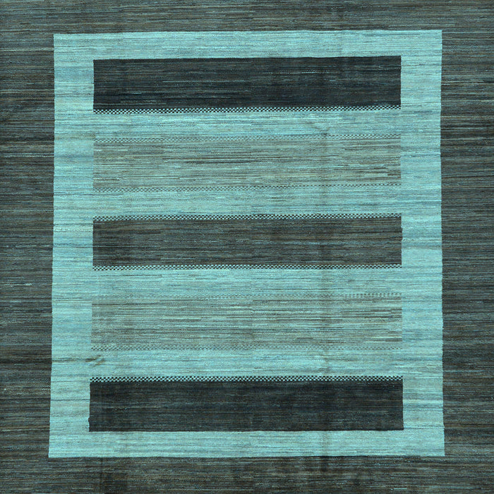Square Abstract Light Blue Modern Rug, abs211lblu