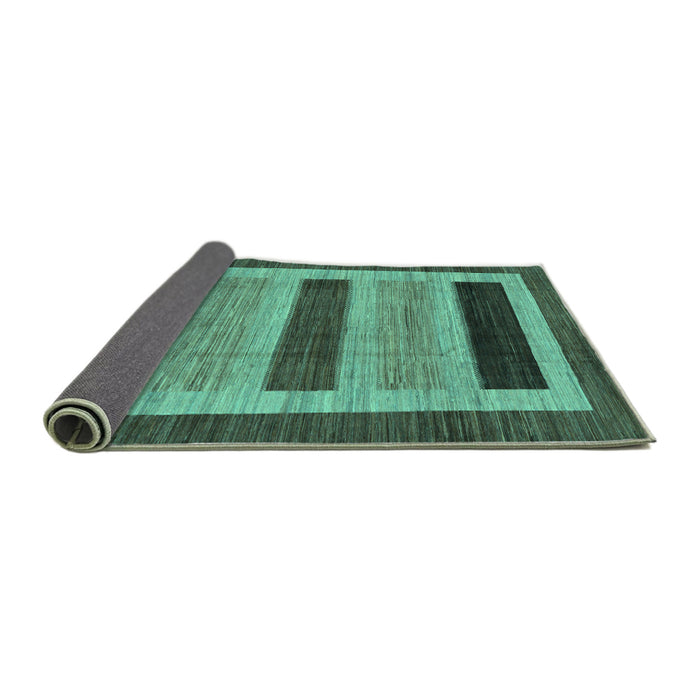 Sideview of Abstract Turquoise Modern Rug, abs211turq