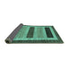 Sideview of Abstract Turquoise Modern Rug, abs211turq