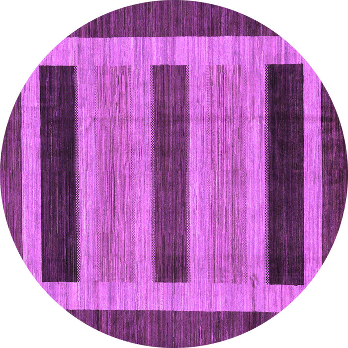 Round Abstract Purple Modern Rug, abs211pur