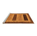 Sideview of Machine Washable Abstract Orange Modern Area Rugs, wshabs211org