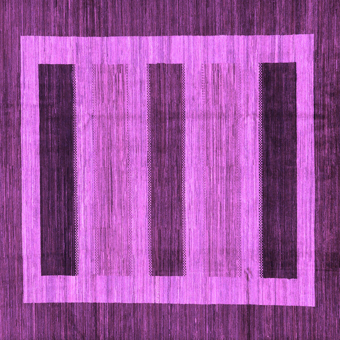 Square Machine Washable Abstract Purple Modern Area Rugs, wshabs211pur