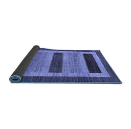 Sideview of Abstract Blue Modern Rug, abs211blu