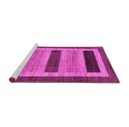 Sideview of Machine Washable Abstract Pink Modern Rug, wshabs211pnk
