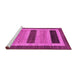 Sideview of Machine Washable Abstract Pink Modern Rug, wshabs211pnk