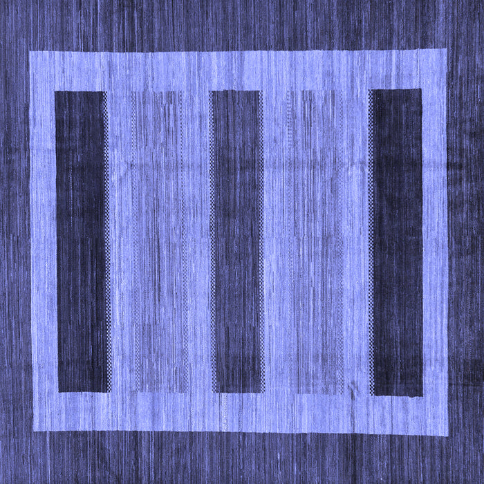 Square Abstract Blue Modern Rug, abs211blu