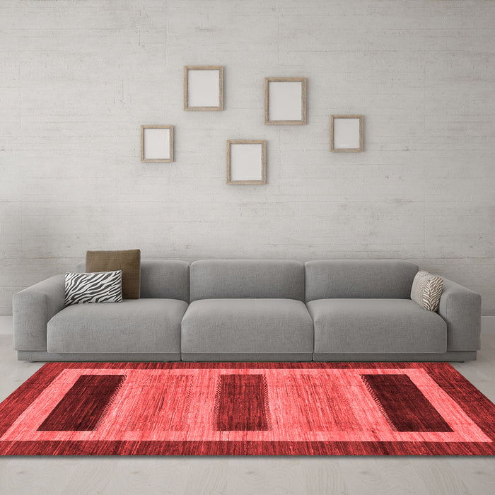 Modern Red Washable Rugs