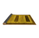 Sideview of Abstract Yellow Modern Rug, abs211yw