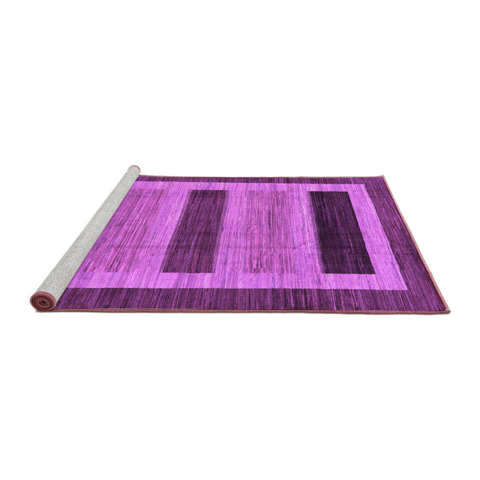 Sideview of Machine Washable Abstract Purple Modern Area Rugs, wshabs211pur