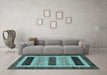 Machine Washable Abstract Light Blue Modern Rug in a Living Room, wshabs211lblu