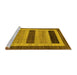 Sideview of Machine Washable Abstract Yellow Modern Rug, wshabs211yw