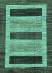 Abstract Turquoise Modern Rug, abs211turq