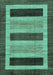 Abstract Turquoise Modern Rug, abs211turq