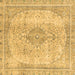 Square Abstract Brown Modern Rug, abs2120brn