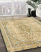 Machine Washable Abstract Brown Gold Rug in a Family Room, wshabs2120