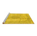 Sideview of Machine Washable Abstract Yellow Modern Rug, wshabs2120yw