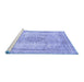 Sideview of Machine Washable Abstract Blue Modern Rug, wshabs2120blu