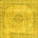 Square Abstract Yellow Modern Rug, abs2120yw