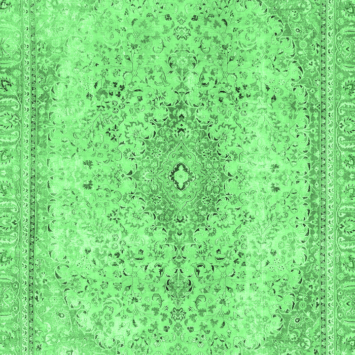 Machine Washable Abstract Emerald Green Modern Area Rugs, wshabs2120emgrn