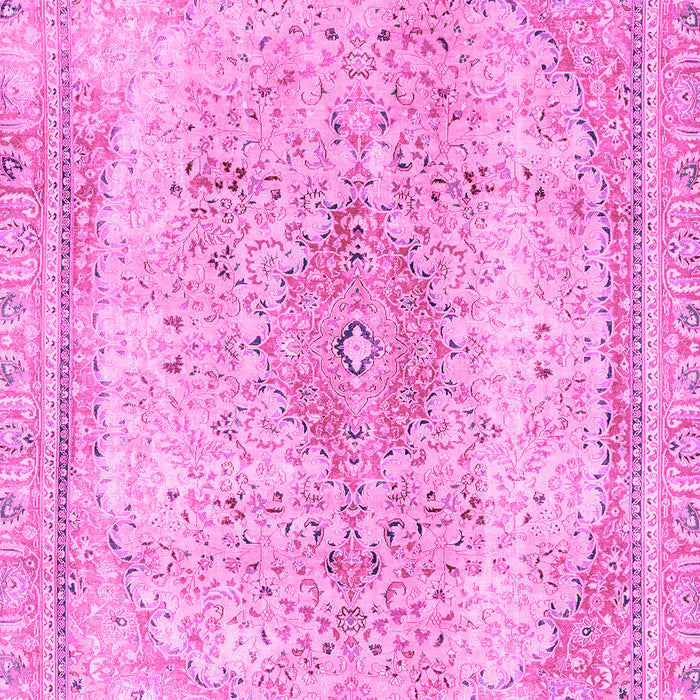 Machine Washable Abstract Pink Modern Rug, wshabs2120pnk