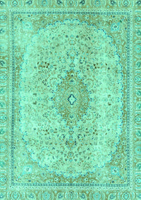 Abstract Turquoise Modern Rug, abs2120turq