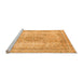 Sideview of Machine Washable Abstract Orange Modern Area Rugs, wshabs2120org