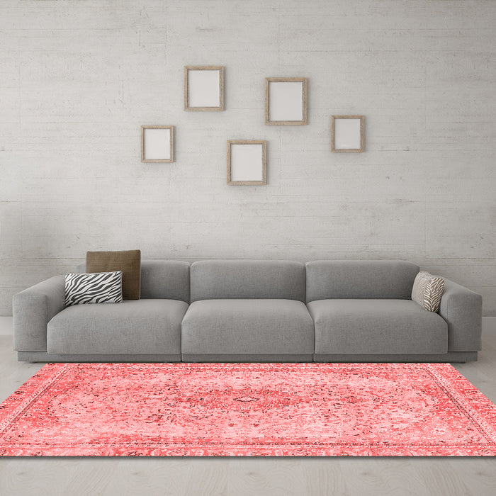 Modern Red Washable Rugs