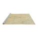 Sideview of Machine Washable Abstract Brown Gold Rug, wshabs2121