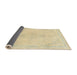 Sideview of Abstract Brown Gold Modern Rug, abs2121