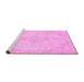 Sideview of Machine Washable Abstract Pink Modern Rug, wshabs2121pnk