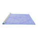 Sideview of Machine Washable Abstract Blue Modern Rug, wshabs2121blu