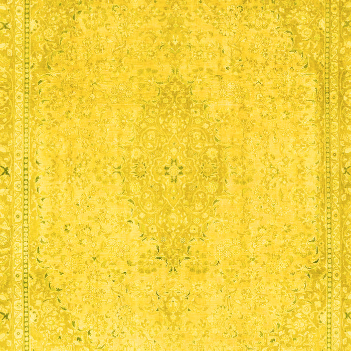 Machine Washable Abstract Yellow Modern Rug, wshabs2121yw