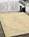 Machine Washable Abstract Brown Gold Rug in a Family Room, wshabs2121