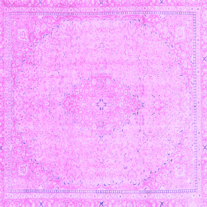 Square Machine Washable Abstract Purple Modern Area Rugs, wshabs2121pur