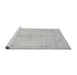 Sideview of Machine Washable Abstract Gray Modern Rug, wshabs2121gry