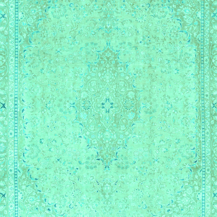 Machine Washable Abstract Turquoise Modern Area Rugs, wshabs2121turq
