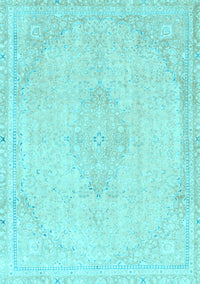 Abstract Light Blue Modern Rug, abs2121lblu