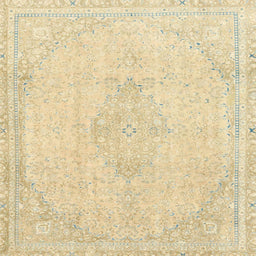 Square Abstract Brown Gold Modern Rug, abs2121