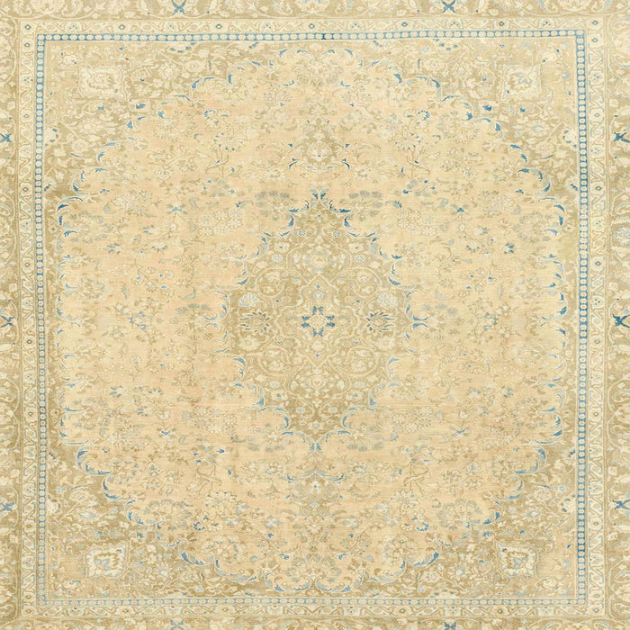 Square Abstract Brown Gold Modern Rug, abs2121