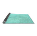 Sideview of Abstract Light Blue Modern Rug, abs2121lblu