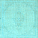 Square Abstract Light Blue Modern Rug, abs2121lblu